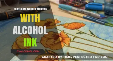 Dyeing Wooden Flowers: Alcohol Ink Artistry