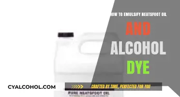 Combining Neatsfoot Oil and Alcohol Dye: Achieving Emulsification