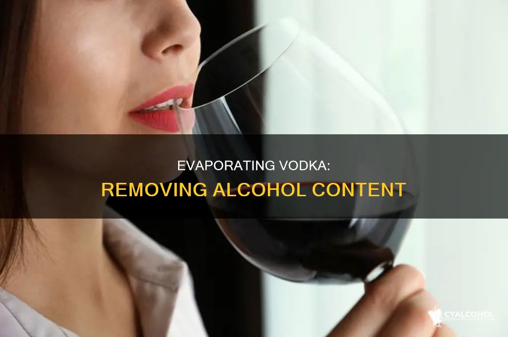 how to evaporate the alcohol out of vodka