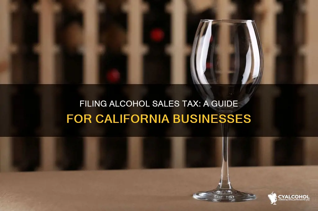 how to file alcohol sales tax in ca