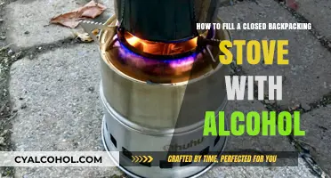Backpacking Stove: Filling with Alcohol Safely