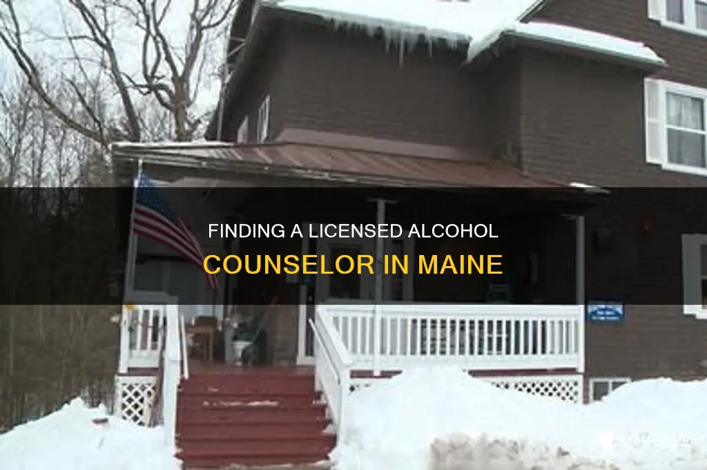 how to find a licensed alcohol counselor maine