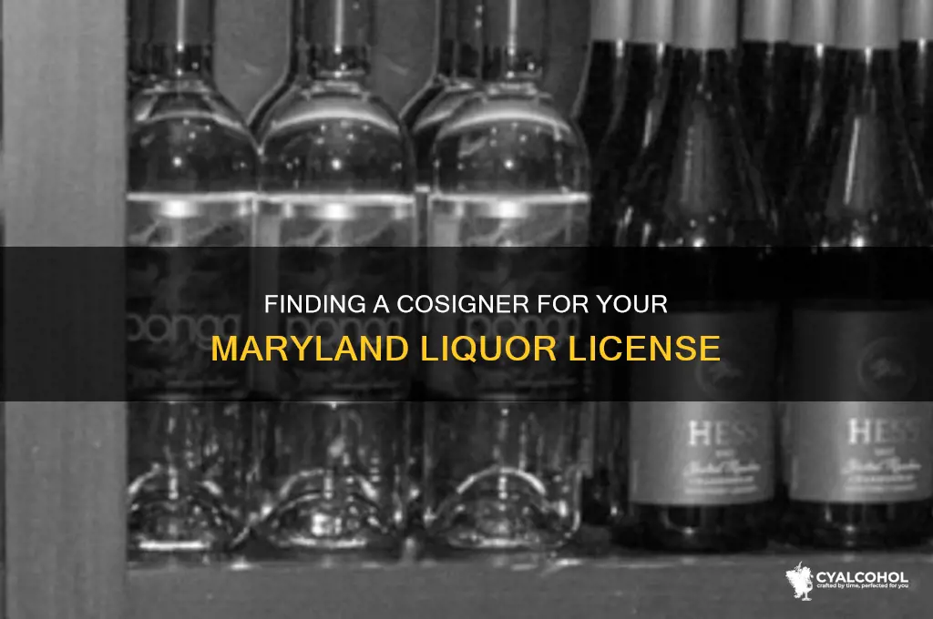 how to find cosignor license alcohol permit maryland