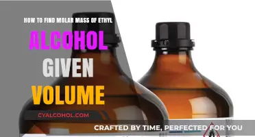 Calculating Molar Mass: Ethyl Alcohol's Volume-to-Mass Relationship