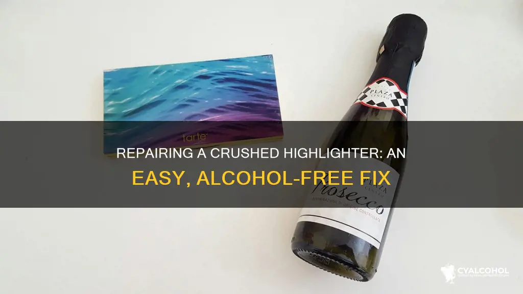 how to fix a broken highlighter compact without alcohol