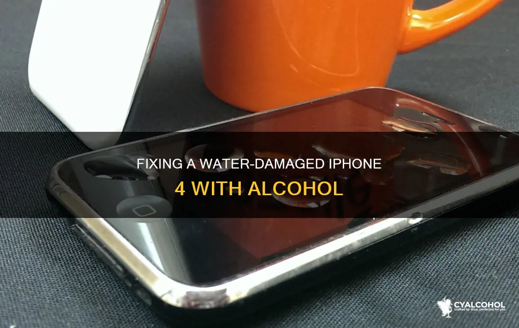 how to fix a water damaged iphone 4 with alcohol