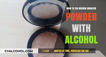 Fixing Broken Bronzer Powder: Alcohol to the Rescue