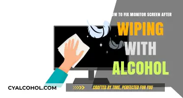 Fixing Monitor Display Issues After Cleaning with Alcohol