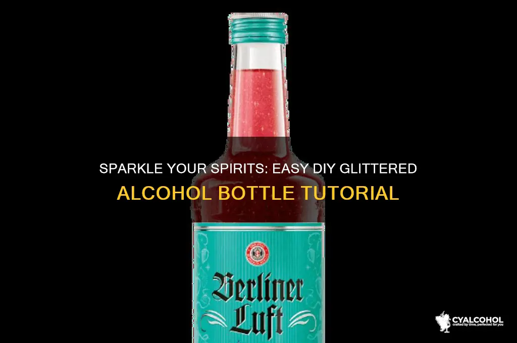 how to glitter a alcohol bottle