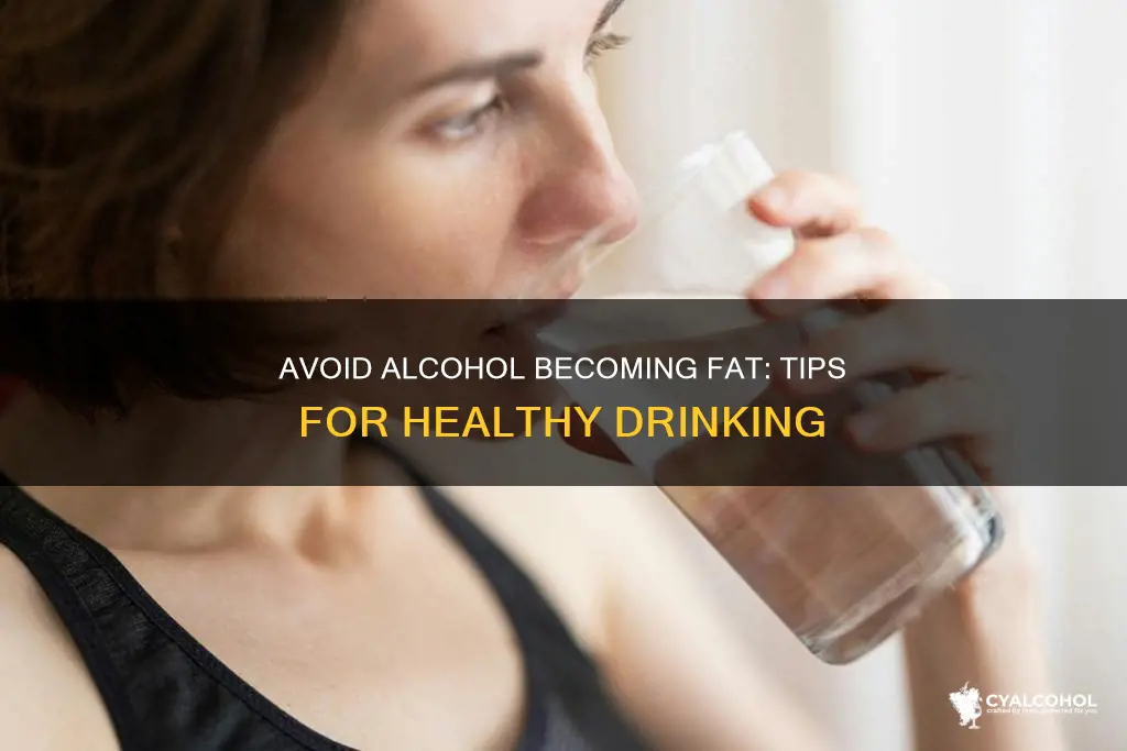 how to keep from having alcohol turn into stored fat