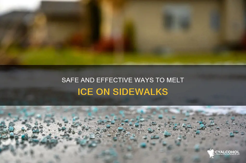 how to melt ice on sidewalk without alcohol or vinegar