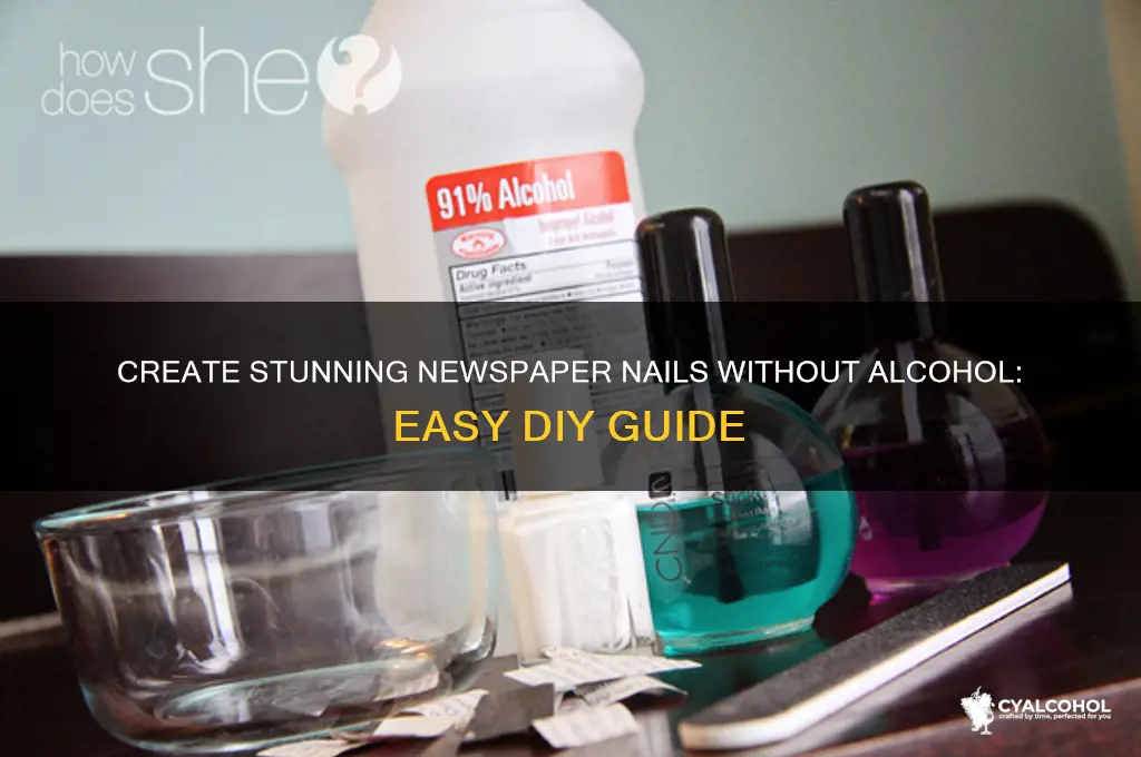 how to newspaper nails without alcohol