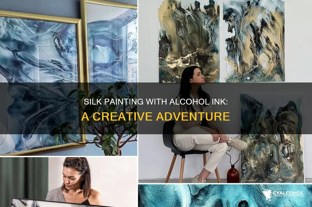 how to paint on silk with alcohol ink