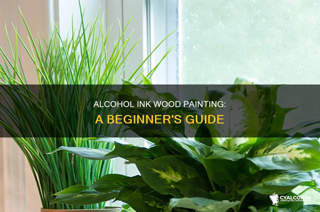 how to paint on wood with alcohol ink