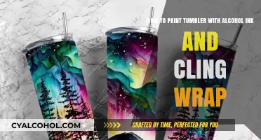 Alcohol Ink Art: Painting Tumblers with Cling Wrap