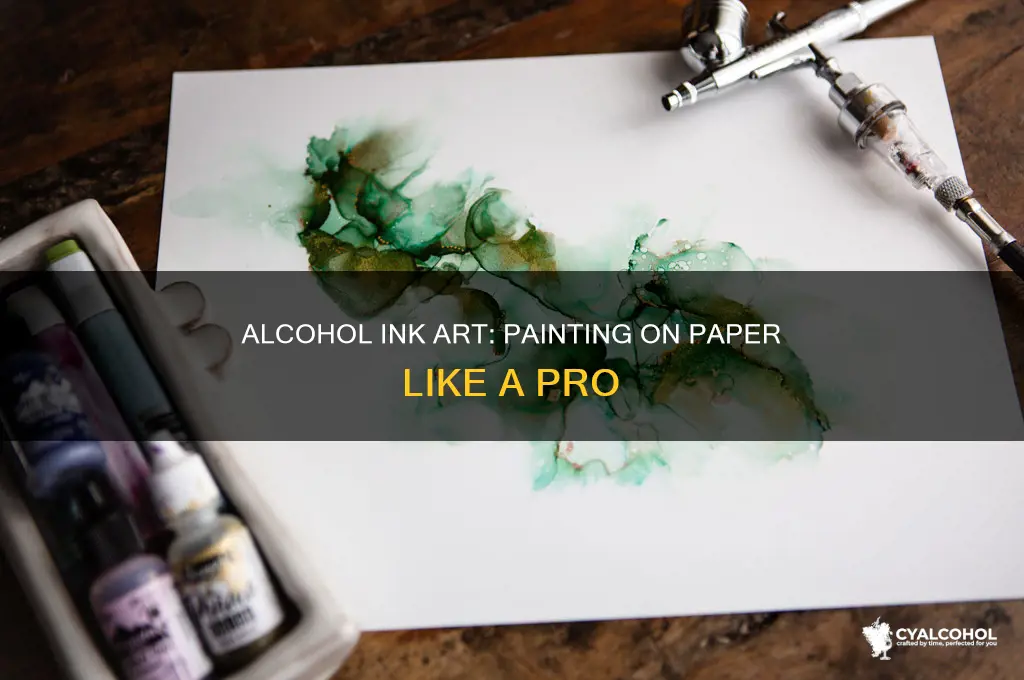 how to paint with alcohol ink on paper