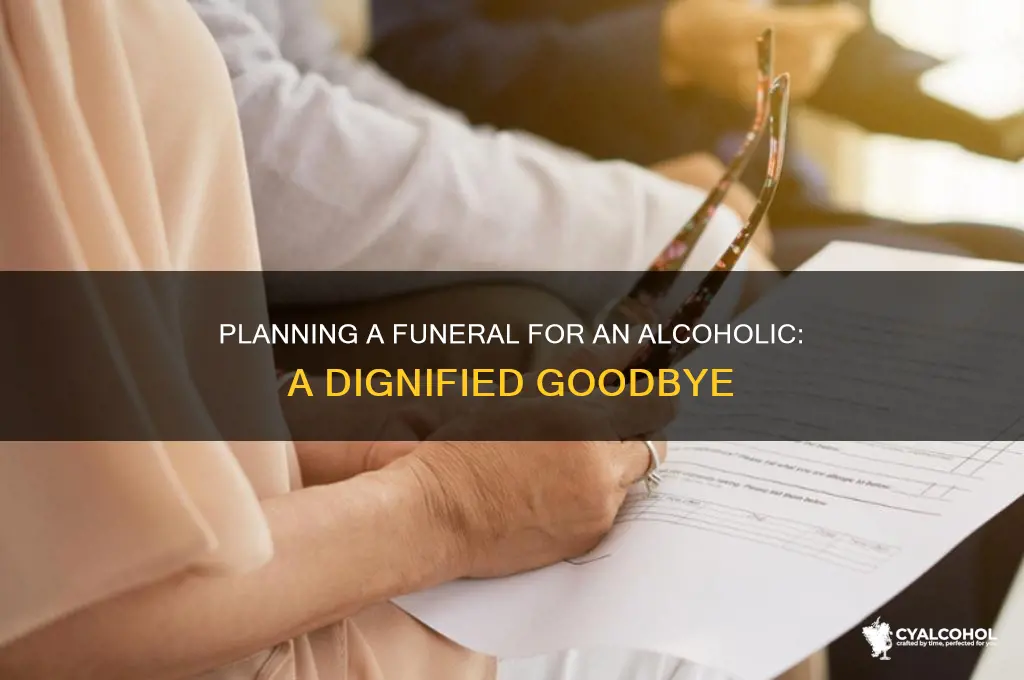 how to plan a funeral for an alcoholic
