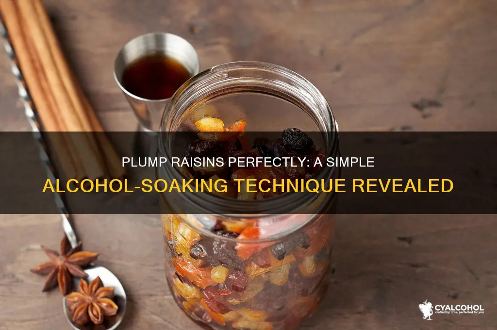 how to plump raisins in alcohol