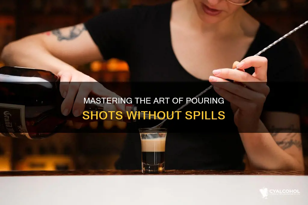 how to pour alcohol from a shot glass without spilling