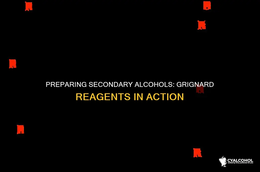 how to prepare secondary alcohol from grignard reagent