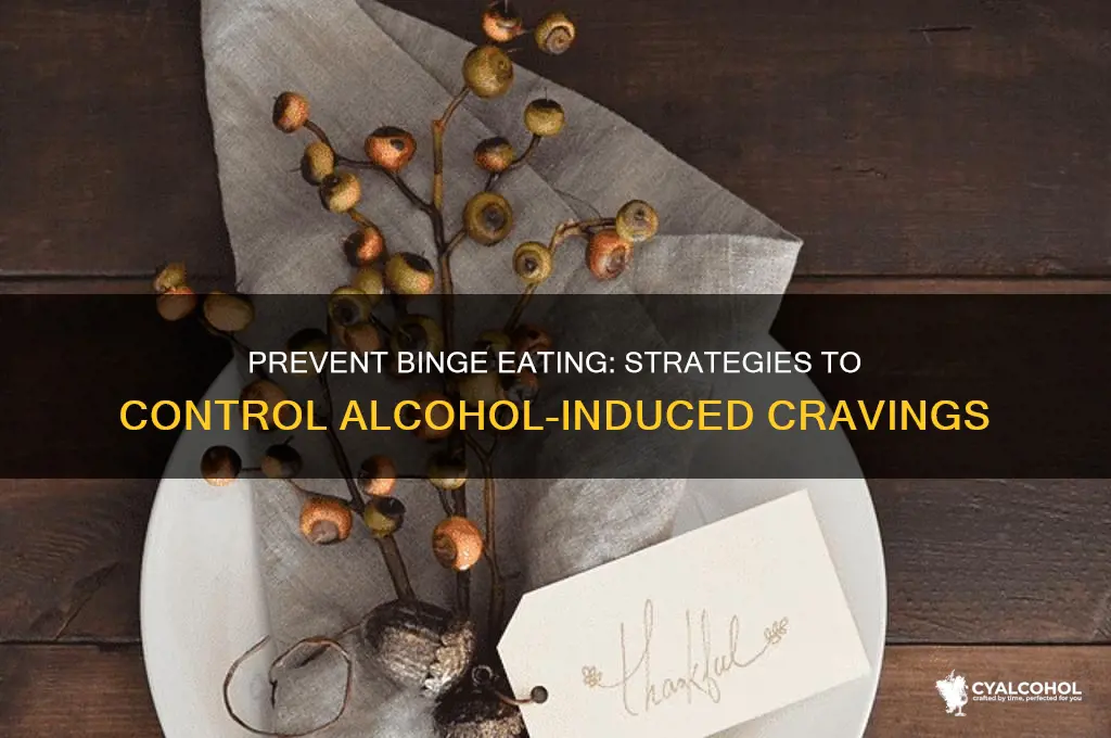 how to prevent alcohol binge eating