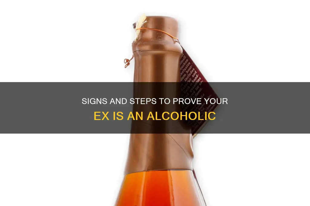 how to prove ex is alcoholic