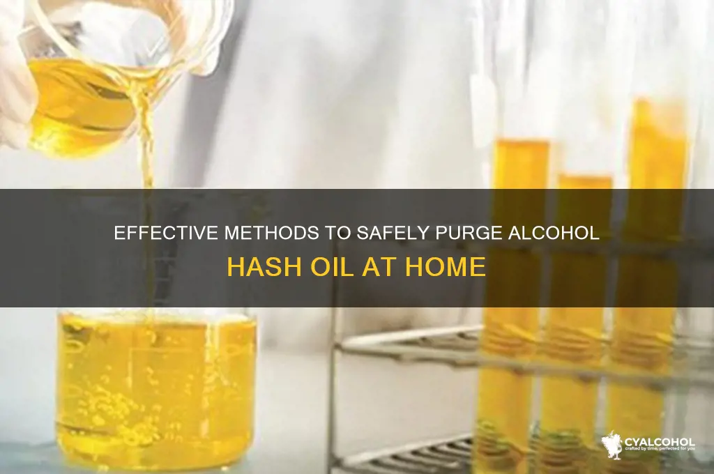 how to purge alcohol hash oil
