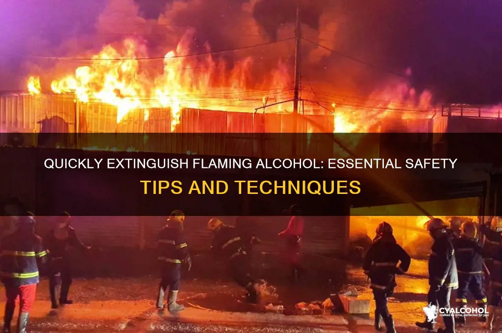 how to put out flaming alcohol