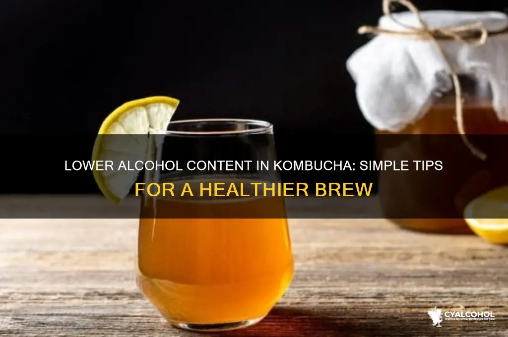 how to reduce alcohol in kombucha
