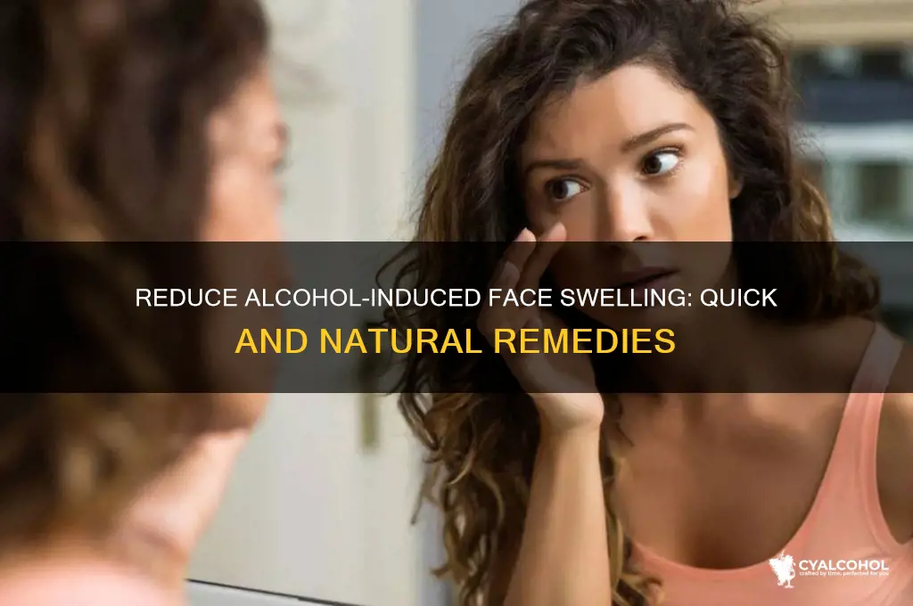 how to reduce face swelling due to alcohol
