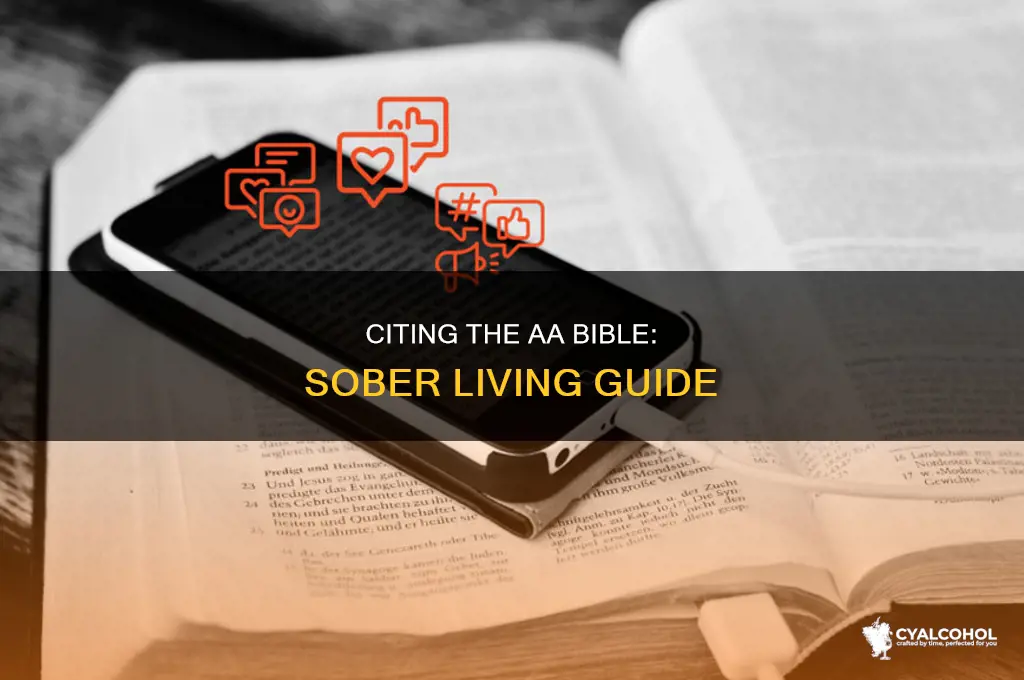 Citing The Aa Bible Sober Living Guide CyAlcohol