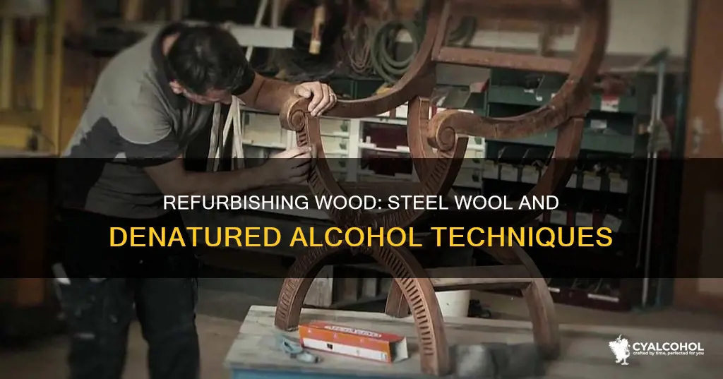 how to refurbish wood with steel wool and denatured alcohol