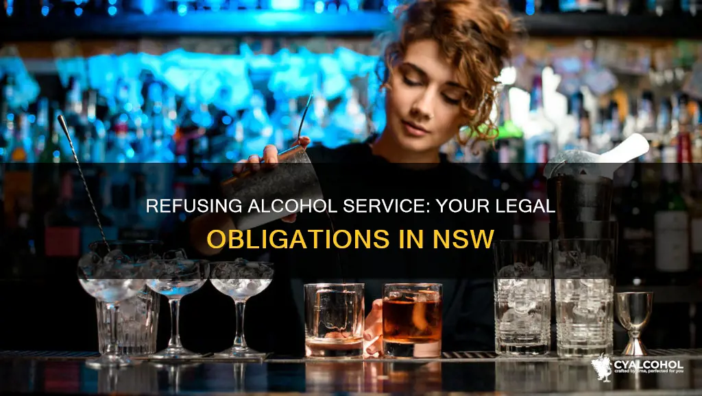 how to refuse alcohol to an intoxicated person nsw