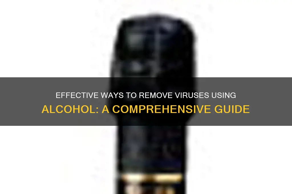how to remove a virus alcohol