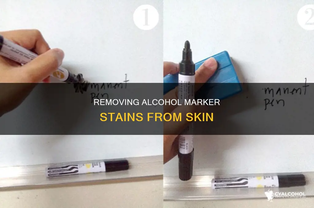how to remove alcohol based marker on skin