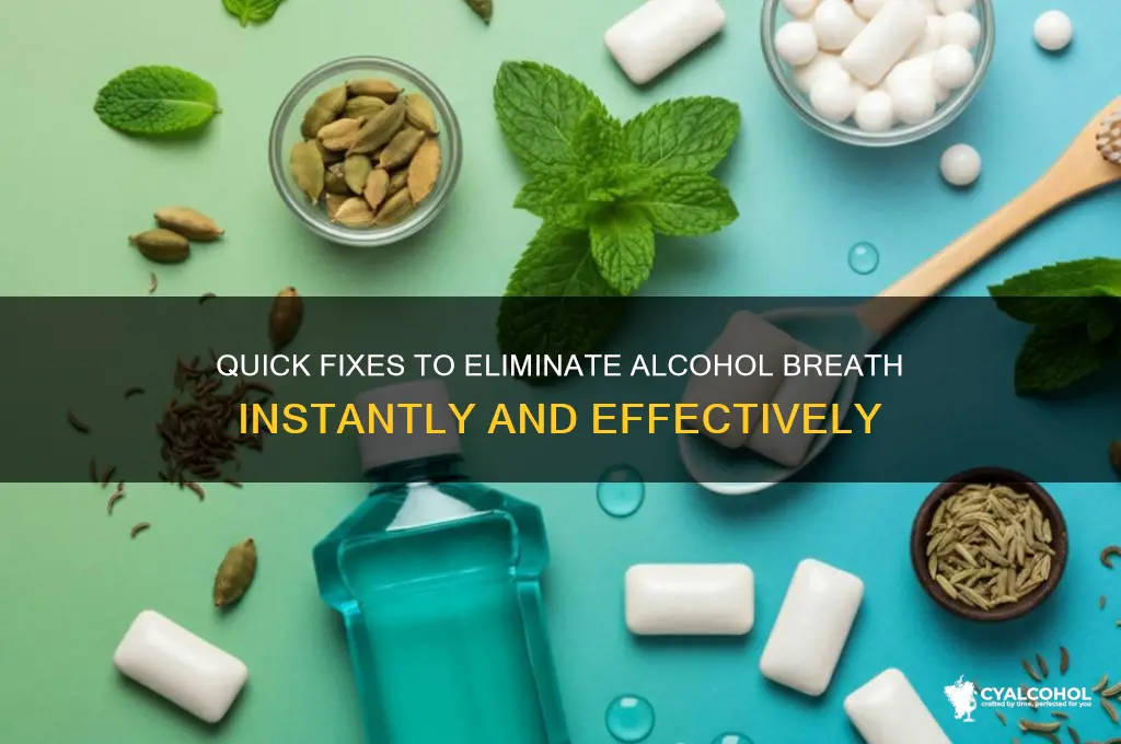 how to remove alcohol breath fast