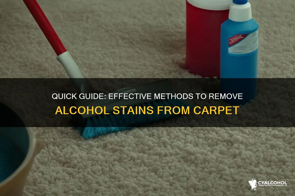 how to remove alcohol from carpet