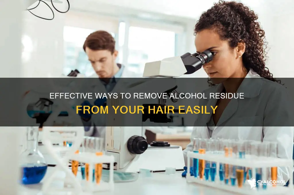 how to remove alcohol from hair