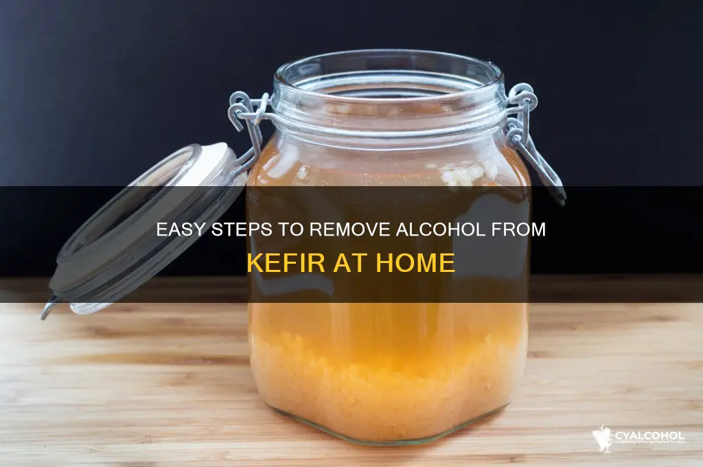 how to remove alcohol from kefir
