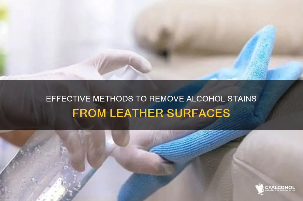 how to remove alcohol from leather