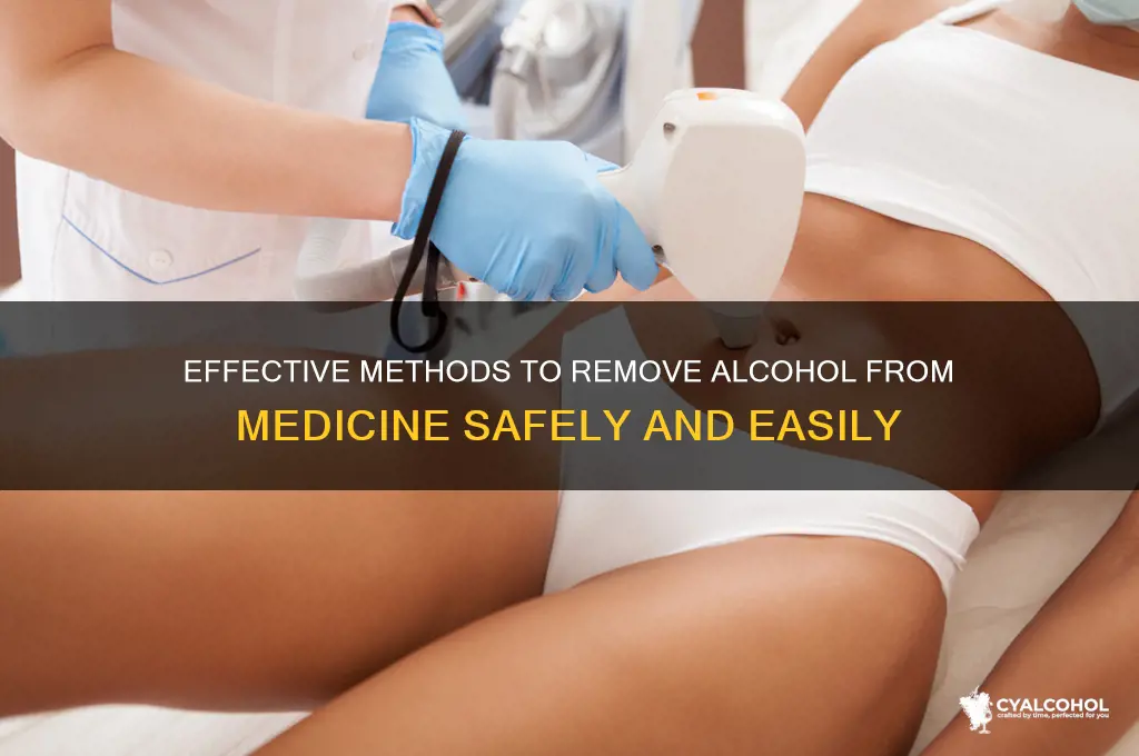 how to remove alcohol from medicine