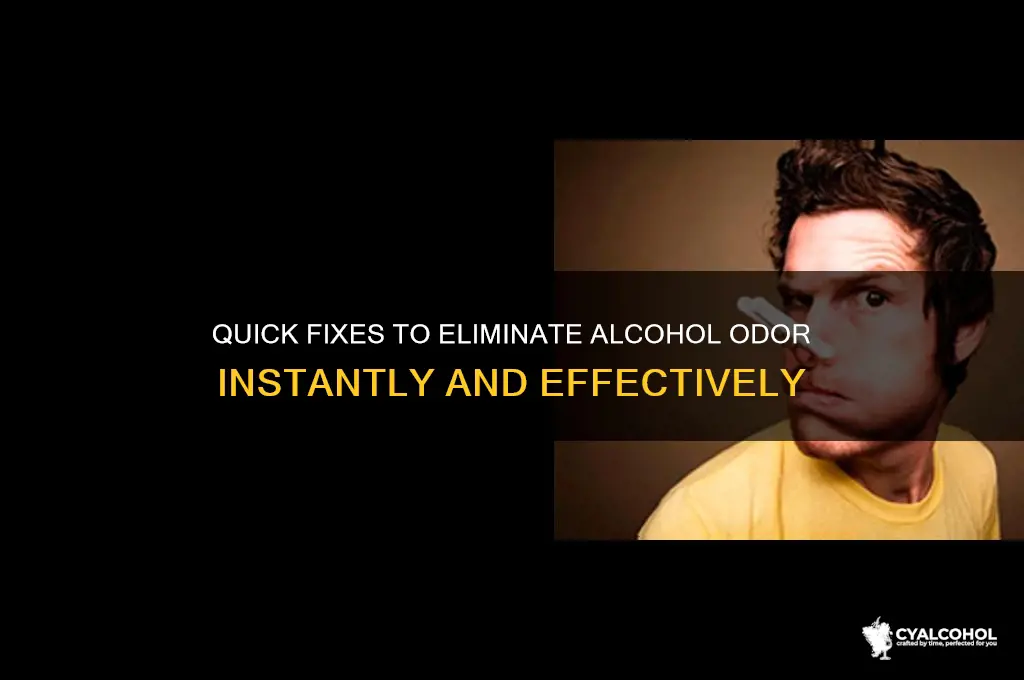 how to remove alcohol smell fast