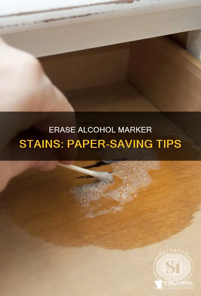 how to remove alcoholic marker from a peice of paper