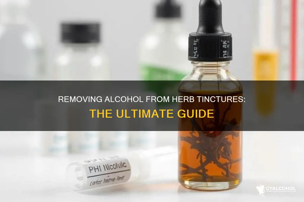 how to remove all alcohol from herb tinctures