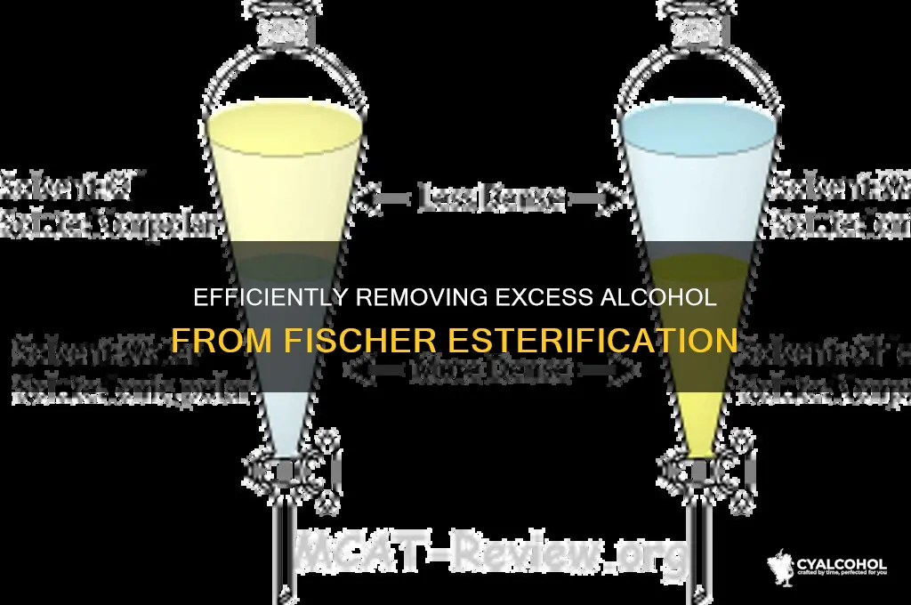 how to remove excess alcohol from fischer esterification