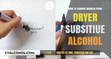 Removing Marker Stains from Dryer with Alcohol Substitute