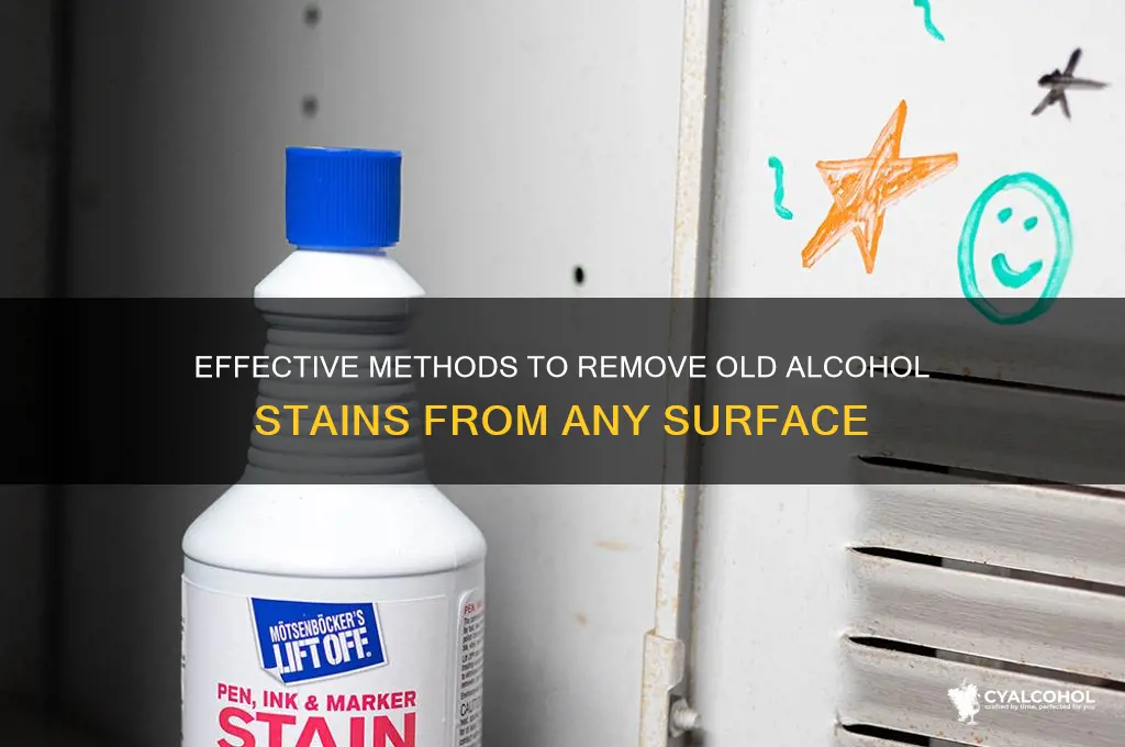 how to remove old alcohol stains