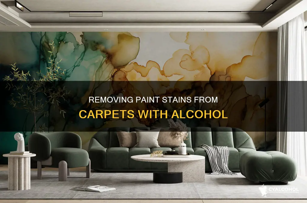 how to remove paint from carpet with alcohol