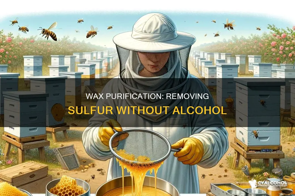 how to remove sulfur from wax without alcohol