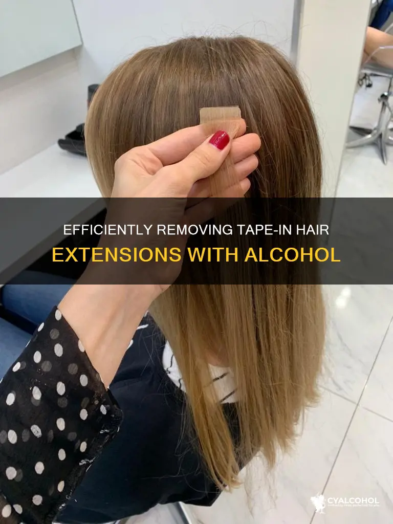 how to remove tape in hair extensions with alcohol